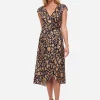 Jungle Queen Wrap Dress - Brown/Black