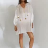 Kaftan Tunic - White and Pineapple
