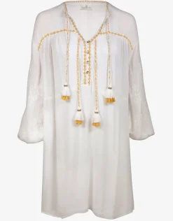 Kaftan Tunic - White and Pineapple