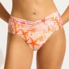 La Mer Gathered Band Retro Bikini Pant - White