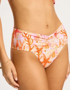 La Mer Gathered Band Retro Bikini Pant - White