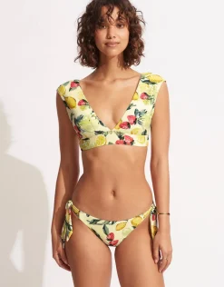 Lemoncello Cap Sleeve Bikini Top - Lemoncello