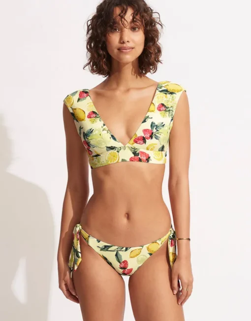 Lemoncello Cap Sleeve Bikini Top - Lemoncello
