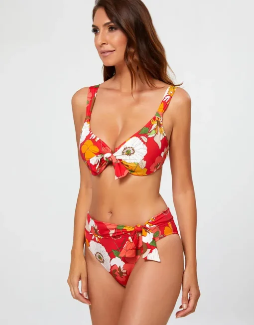 Lilia Maxi Bikini Pant - Red