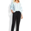 Linen Drawcord Trousers - Black