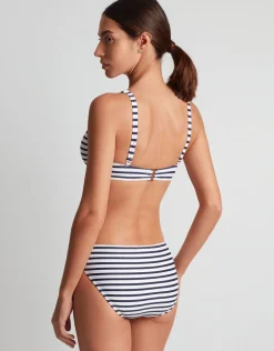 Luxe Stripe Ring OTS Bikini Top - Navy White