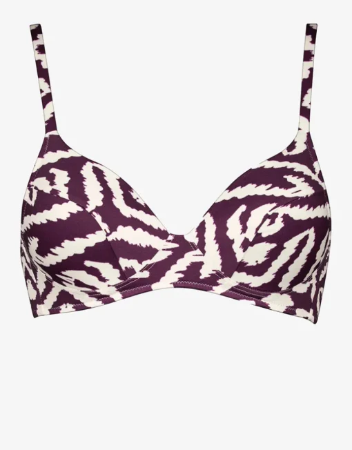 Makro Notion Moulded Bikini Top - Cream Aubergine