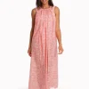 Malika Cotton Maxi Beach Dress - Print
