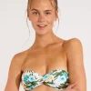 Maupiti Boro Bikini Top - White Print