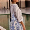Maya Paisley Beach Bag - Multi Blue