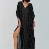 Metallic Weave Thobe - Black