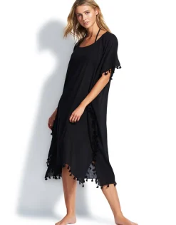 Midi Amnesia Kaftan - Black