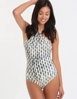 Mini Padang Halter Ring Maillot - Print