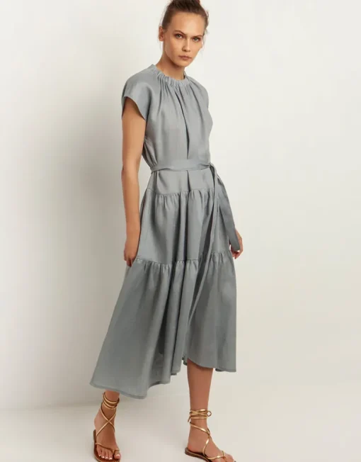 Minimal Midi Dress - Grey