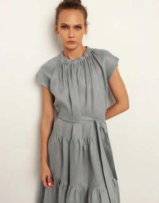 Minimal Midi Dress - Grey