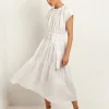Minimal Midi Dress - White