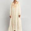 New Triangle Maxi Dress - Natural and Gold