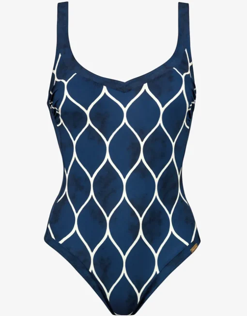 Ocean Cloud Moulded Swimsuit - Wave Cream
