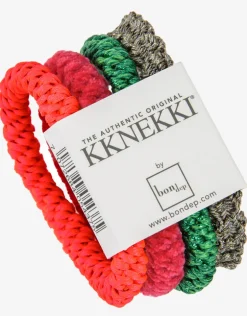Original Hair Tie Bundle - Neon Pink, Strong Pink Esmerelda Glitter and Lace Linen Glitter
