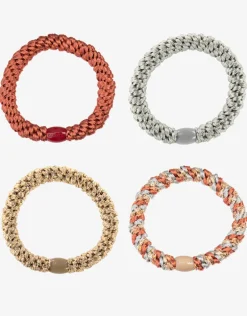 Original Hair Tie Bundle - Pale Gold, Silver and Dusky Coral