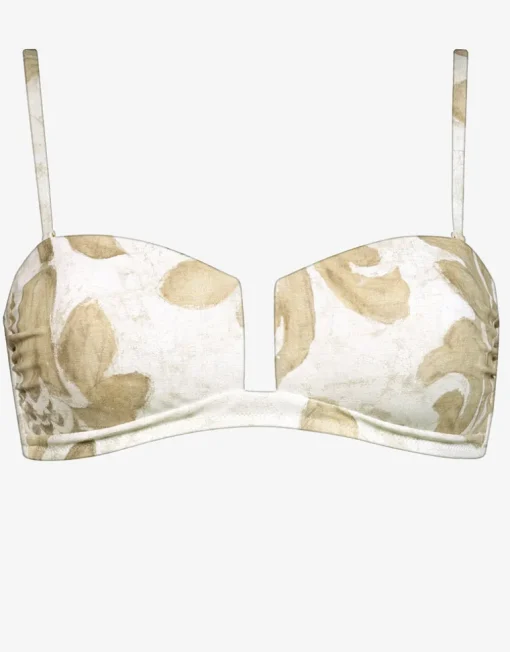 Ornation Bandeau Bikini Top - Canvas Sand