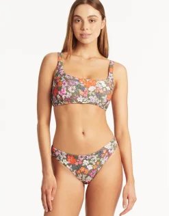 Parkland Low Square Neck Bikini Top - Khaki