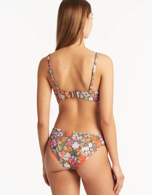 Parkland Low Square Neck Bikini Top - Khaki