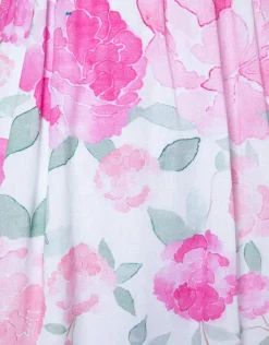 Peony Tie Back Midi Dress - Pink
