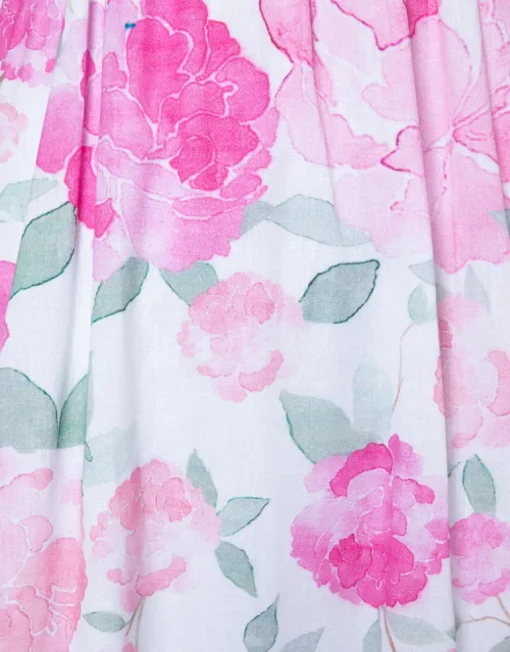 Peony Tie Back Midi Dress - Pink