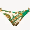 Perceptions Ring Side Bikini Pant - Cream and Green