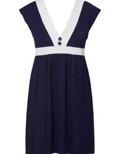 Pitusa Dress - Navy and White