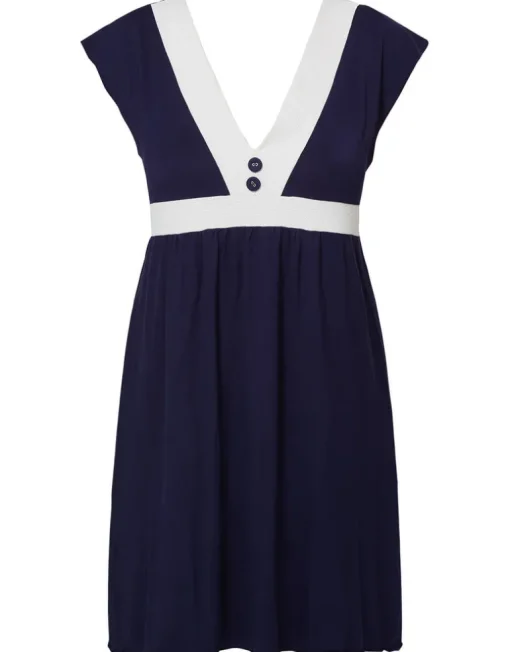 Pitusa Dress - Navy and White