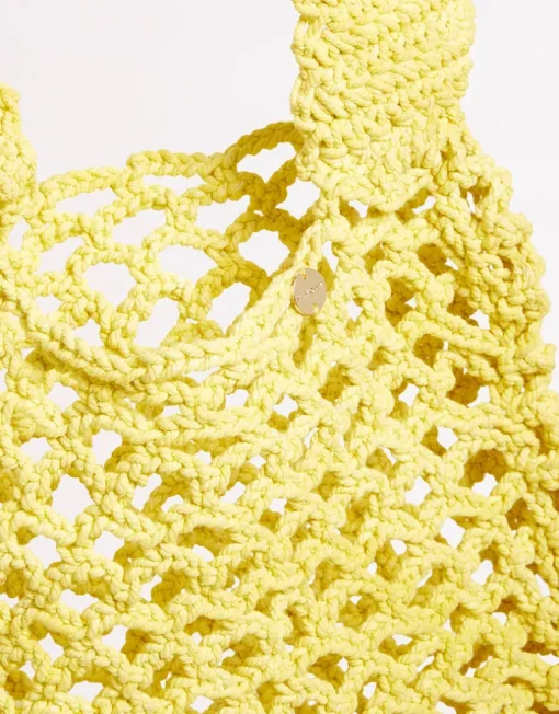 Plaited Rope Tote Bag - Celery
