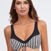 Portofino Underwired Bikini Top - Black and White