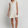 Roots Mini Dress - Natural and Champagne