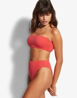 Sea Dive High Rise Bikini Pant - Fiesta Coral