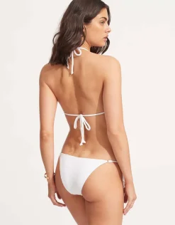 Sea Dive Slide Tri Bikini Top - White