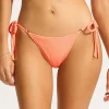 Sea Dive Tie Side Rio Bikini Pant - Peach Pink