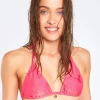 Seaglitter Rico Bikini Top - Coral