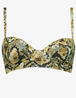 Serpent Underwired Balconet Bikini Top - Python