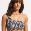 Sienna One Shoulder Bikini Top - True Navy