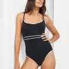 Silence Underwired Swimsuit - Black and White