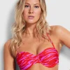 Skin Deep Bustier Bikini Top - Mandarin Red