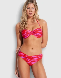 Skin Deep Bustier Bikini Top - Mandarin Red
