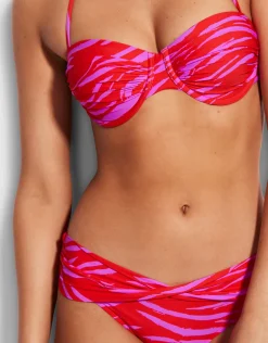 Skin Deep Bustier Bikini Top - Mandarin Red