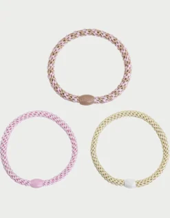 Slim Hair Tie Bundle - Pale Pastel Pinks