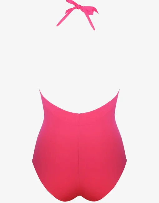 Softline Plunge Halter Swimsuit - Watermelon