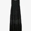 Soul Spots Strappy Maxi Dress - Black