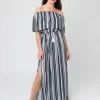 Sovana Maxi Dress - Black/White
