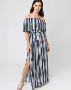 Sovana Maxi Dress - Black/White